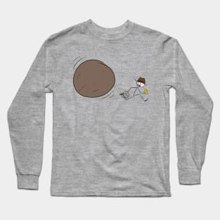 Stick man art - Indy run Long Sleeve T-Shirt